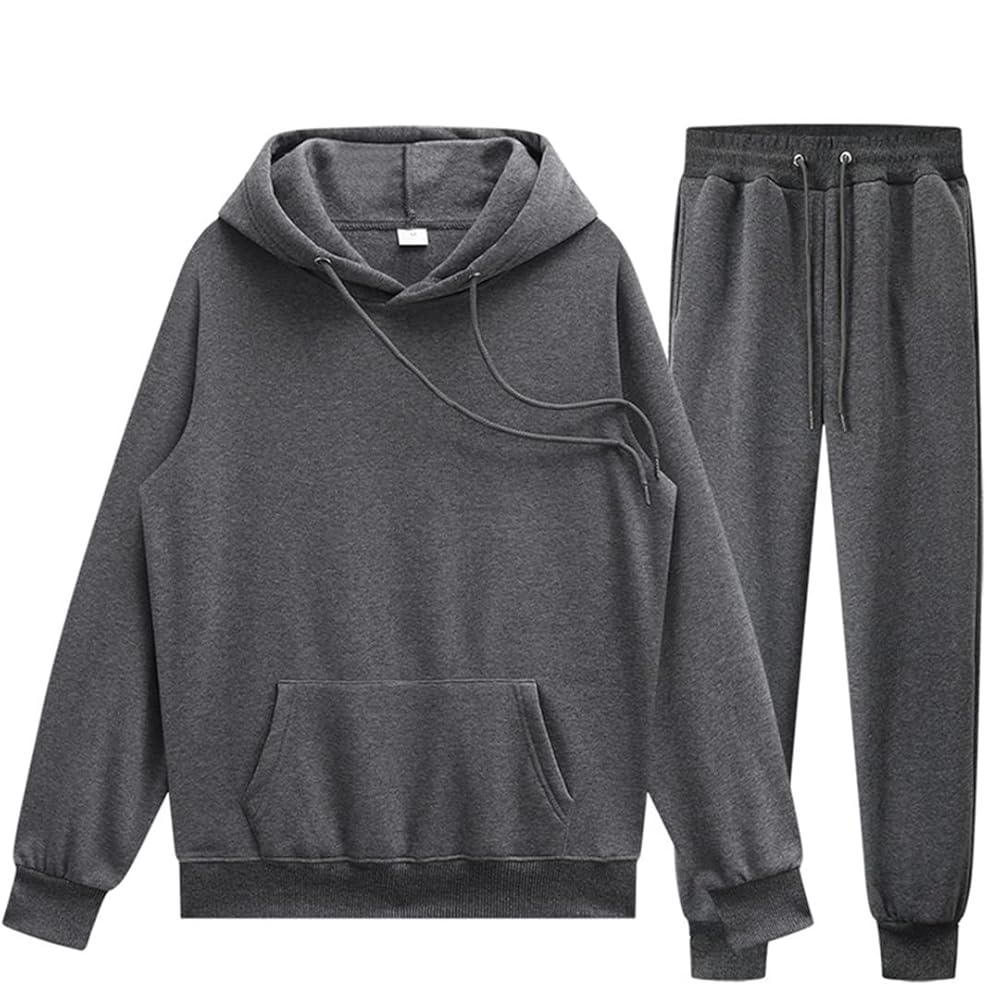 Amazon.com: Men Sets Hoodie+Pants Two-Pieces Casual Solid